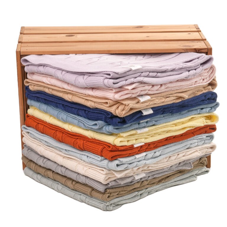 Średni kocyk bawełniany Cubble – wzór Warkocz – prezentacja wszystkich dostępnych kolorów – Snuglytots